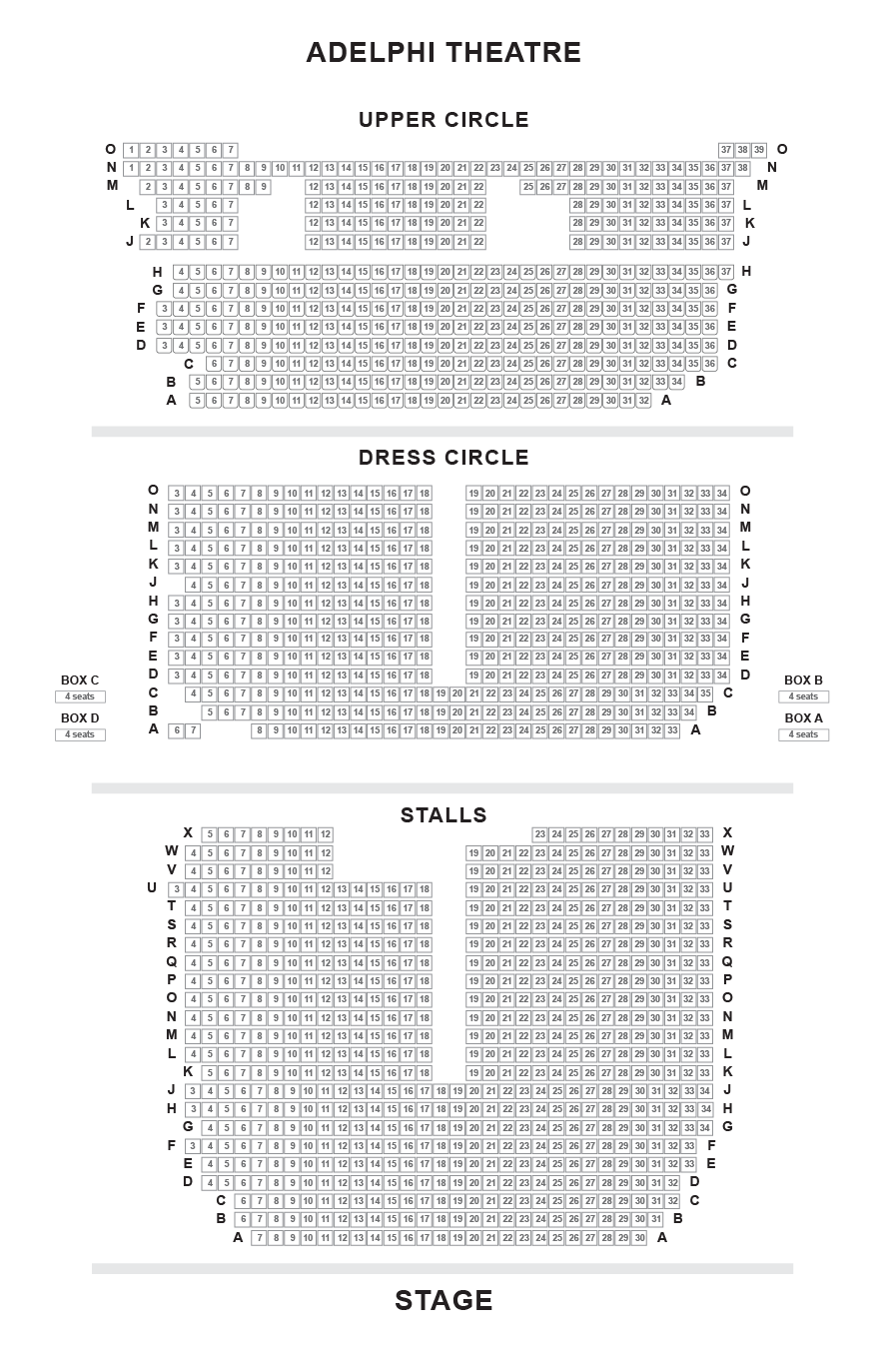 Adelphi Theatre Seating Plan